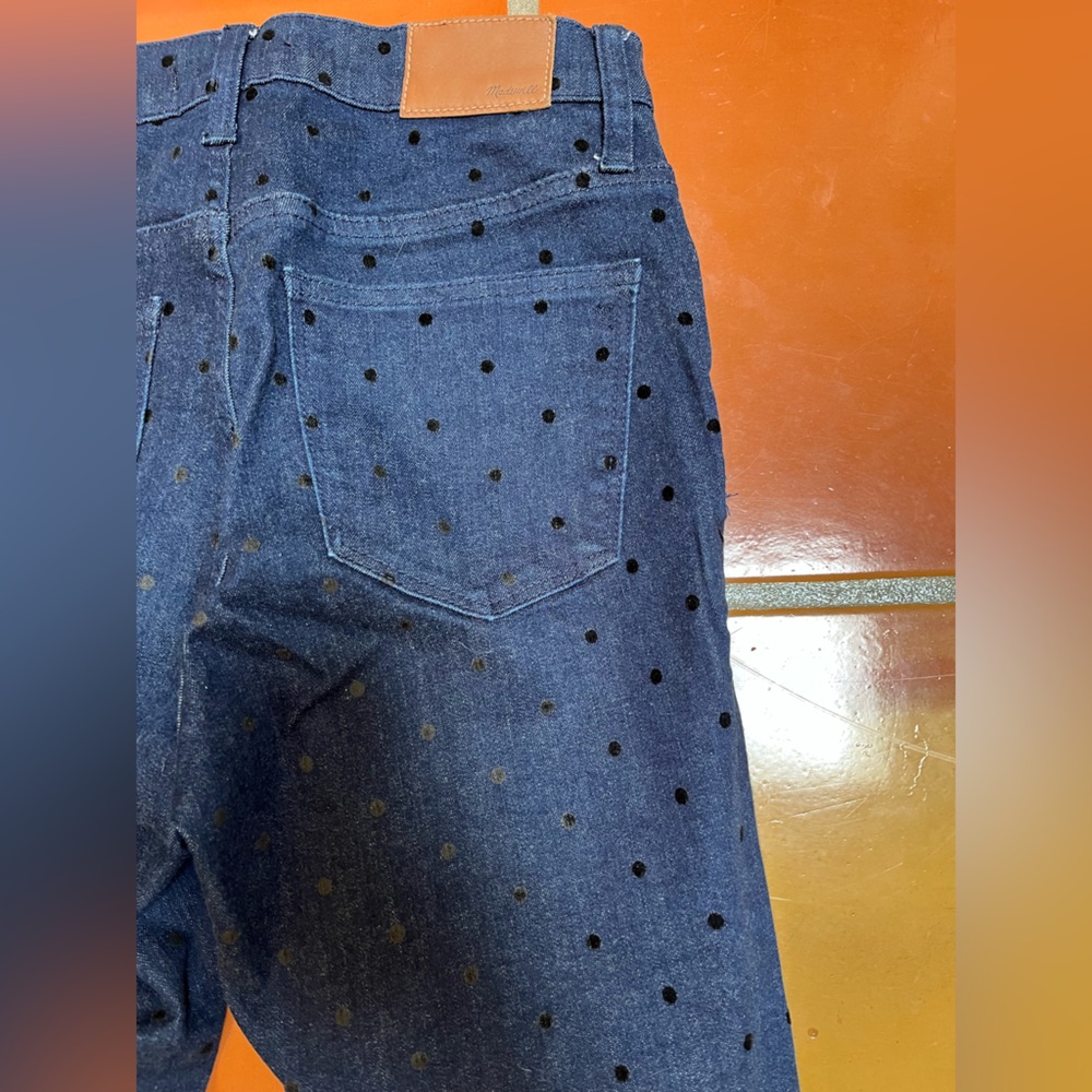 Madewell high rise skinny jeans Flecked Dots edition